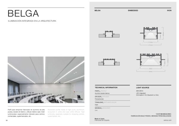 Perfil LED IKON BELGA - Imagen 2