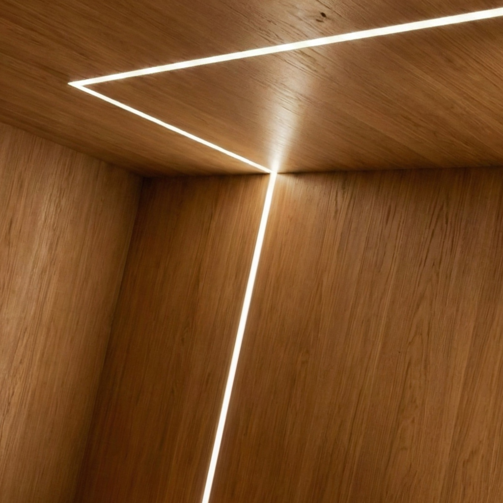 Skyled iluminación con tecnología IKON integrado al techo y pared